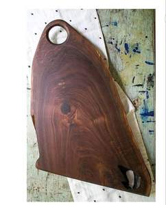 Planche à découper en bois de noyer naturel fabriqué à la main durable avec poignée pour la cuisine, couper et servir les fruits et légumes Dessert - Product Image 5