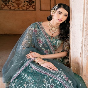 Colección Ramsha Volume Wedding-2, Traje de Novia de 3 Piezas en Chifón para Mujer, Ropa de Fiesta, Largo hasta el Suelo, Sin Arrugas, Completamente Cosido - Product Image 2