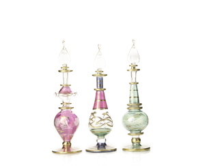 Botella de Perfume de Vidrio Estilo Faraónico Egipcio, Pintada a Mano con Oro de 24K, Botella de Attar Estilo Antiguo Egipto, Recuerdo Hecho a Mano, Venta al Por Mayor - Product Image 1