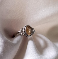 Nouvelle Arrivée Bague en Quartz Citron Plaqué Rhodium Argent Sterling 925 Bijoux de Fiançailles et de Mariage pour Fêtes et Anniversaires
