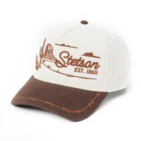 Nouvelle Casquette Trucker Personnalisée Paysage Brodé Panneau Avant en Sergé 100% Coton avec Maille Réglable et Fermeture Snapback
