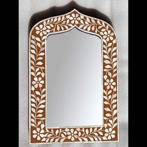 Elegant Design Bone Inlay <b>Mirror</b> Frame Floral Pattern Beautiful Wall <b>Mirror</b> Frame Best Home Decor <b>Bedroom</b> Living - Product Image 1