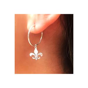 925 Sterling <b>Silver</b> Fine Stud Lily Earrings with Elegant Design From Turkey for Women - Product Image 1