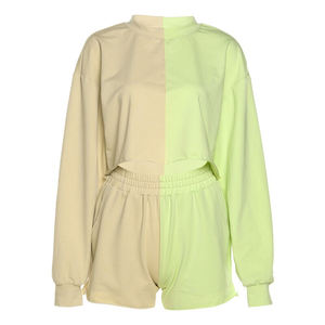 Ensemble de survêtement pour femmes décontracté d'hiver uni/imprimé 100% coton extensible dans les quatre sens respirant/éco-responsable avec sweat à capuche - Product Image 3