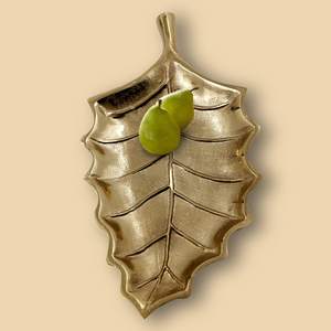 Plato de servicio de aluminio fundido grande hecho a medida Diseño de hoja único Platos para el hogar Precio de alta calidad para la venta - Product Image 5