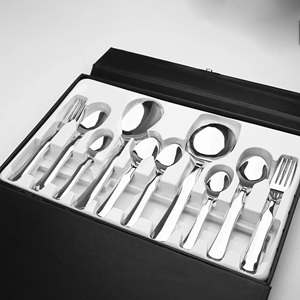 Juego de cubiertos de pulido alto de acero inoxidable Chef 304 29 piezas para 6 personas que sirven patrón escénico para bodas en casa restaurantes - Product Image 1