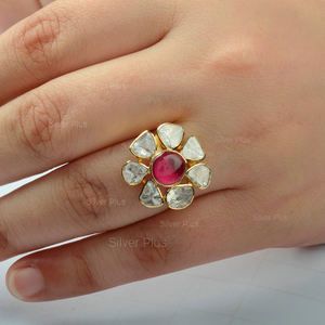 Dernière collection de bagues de fiançailles fantaisie en or rubis massif 18 carats au prix de gros productible en 10 carats/14 carats - Product Image 3