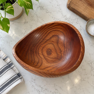 Wooden Salad <b>Bowl</b>, <b>Large</b> Fruit & <b>Serving</b> <b>Bowl</b>, Natural Wood Kitchen <b>Bowl</b>, Rustic Table decor <b>bowl</b> - Product Image 6