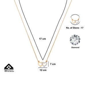 สร้อยคอทองคำประดับเพชรดีไซน์ทันสมัย - Product Image 5