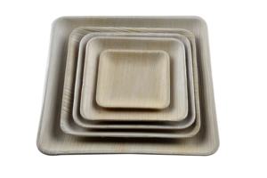 Meilleur prix 20x20 cm plat carré forme plaque de feuille de palmier pour les occasions de fête - Product Image 4