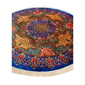 Tapis en soie noués à la main Gulmarg Blue-Skps-198 pour la prière - Product Image 2