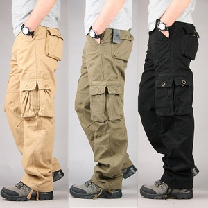 Pantalones cargo unisex casuales rectos multiusos con múltiples bolsillos - Product Image 1