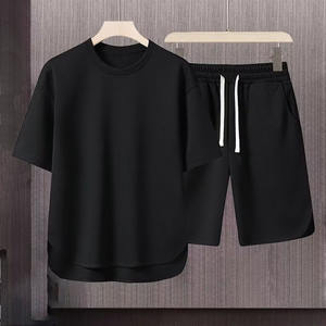 Elegante sudadera de gran tamaño para hombre, Otoño, Polar, ropa de calle para hombre, logotipo personalizado y sudadera de diseño con pantalones cortos con cordón - Product Image 2