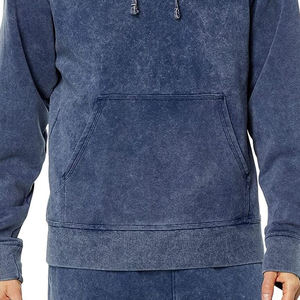 Sweat à capuche en molleton délavé à l'acide pour homme, de haute qualité, avec logo personnalisé, 100% coton, vêtements d'hiver avec col à capuche, fabricant OEM - Product Image 4