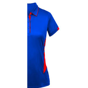 Chemise pour femme en coton respirant et écologique de style anglais à manches courtes avec logo personnalisé en relief sur le devant et tissage tricoté - Product Image 5