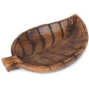 2024 tendance premium antique plateau de service en bois conception de forme de feuille forme personnalisée et taille disponible chez rana outre-mer inc - Product Image 1