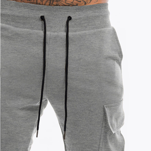 กางเกงวอร์มลำลองผ้าฝ้ายสำหรับผู้ชาย มีหลายกระเป๋า เหมาะสำหรับวิ่ง ออกกำลังกาย ฟิตเนส และเล่นกีฬา - Product Image 2