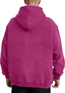 Sudadera con Capucha Casual de Invierno para Hombre, Color Sólido, 100% Algodón, Felpa, Corte Regular, Secado Rápido, Transpirable, Alta Calidad, Tinte Liso - Product Image 2