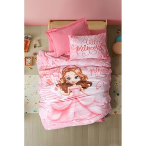 Cotton Box Junior Single <b>Fitted</b> <b>Sheet</b> Duvet Cover Set Gimbiya Pink with Princess Style Character <b>Pattern</b> for Home Use - Product Image 1