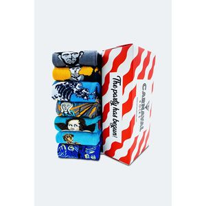 Paquete de 7 Calcetines Deportivos Transpirables, 2 Diseños Coloridos, Juego de Calcetines para Uso Diario - Product Image 1