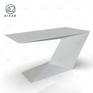 Surface <span class=keywords><strong>solide</strong></span> élégant bureau blanc taille personnalisée table de bureau moderne - Product Image 3