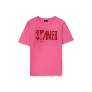 T-shirt graphique décontracté pour femmes en coton polyester respirant écologique taille XL coupe ample motif imprimé court - Product Image 3