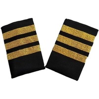 Épaulettes d'uniforme de capitaine de la Marine fabriquées à la main OEM Épaulettes de vêtement brodées sur mesure Écussons d'uniforme de rang supérieur