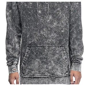 Transpirable invierno llegada hombres rosa suave polar ácido lavado pulóver sudaderas con capucha y Boxy Fit pulóver sudaderas con capucha para hombres - Product Image 4