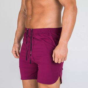 Shorts de sport décontractés pour hommes, couleur unie, 100% polyester, séchage rapide, respirant, taille élastique, impression par sublimation - Product Image 6