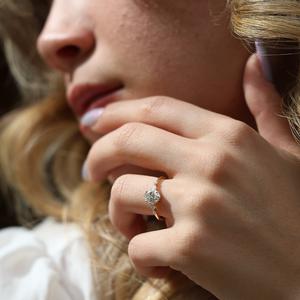 10x8mm ovale coupe blanc CZ bague de fiançailles trois pierres bande de mariage pour les femmes argent mariée anniversaire bijoux diamant pierre principale - Product Image 3