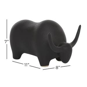 Sculpture de taureau en métal élégante et unique de couleur noire pour l'art décoratif de l'hôtel, de la maison et du bureau de l'Inde à des prix raisonnables - Product Image 2