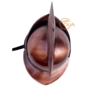 DUA 18 Gauge Médiéval pour Casque Spartan King Leonidas 300 Movie Armor avec Plume Rouge Wearable Metal Crafts