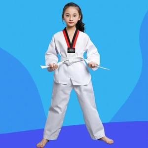 Uniforme de Taekwondo Coreano de Secado Rápido, Uniforme Dobok con Cuello en V, Uniformes de Tae Kwon Do MMA - Product Image 2