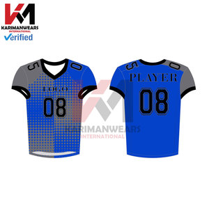 Uniforme de football américain personnalisé de fabrication d'usine pour conception unisexe votre propre ensemble de maillot et de pantalon de football d'équipe personnalisé - Product Image 4