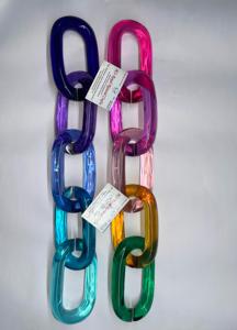 Nhựa Lớn Liên Kết Phong Cách Cổ Điển Màu Hỗn hợp Vòng Cổ Punk Rỗng Lớn Chunky Vòng Dài Nhựa Acrylic Liên Kết Chuỗi Tường Nghệ Thuật - Product Image 2