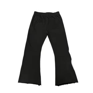 กางเกงวอร์มขายส่งสั่งทำคุณภาพสูงเอวยางยืดผ้าฝ้าย 100% ลายปะติดสไตล์สตรีทลำลองทรงขาบานสำหรับผู้ชาย - Product Image 2