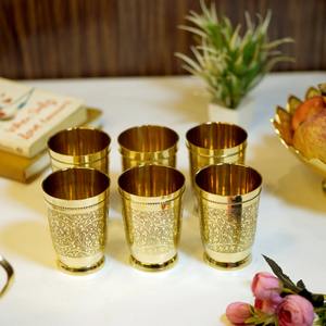 Vaso de Latón de Alta Demanda para Beber Agua, Vajilla Metálica Tradicional Disponible en Grandes Cantidades - Product Image 4