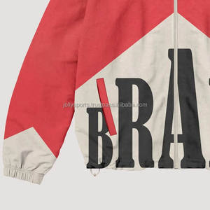 Pantalon coupe-vent évasé de haute qualité avec fermeture éclair Jogger et veste de survêtement Ensemble deux pièces pour hommes Survêtement en nylon pour unisexe - Product Image 5