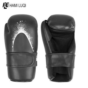 Gants semi-contact unisexes design à main ouverte boxe karaté MMA entraînement de sparring doublure en cuir PU Arts martiaux souples - Product Image 2