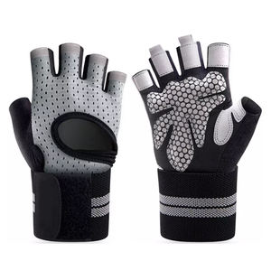 Men's <b>Half</b>-Finger Sports Gloves Wholesale Breathable Non-<b>Slip</b> Lightweight Leather Design Hand Grips Ventilation Weight Lifting - Product Image 2