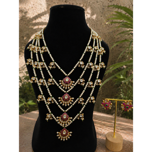 Ensemble collier et boucles d'oreilles en argent sterling 925 avec moissanite Advik Rani pour femmes, bijoux de mariée indiens, fabricant en gros - Product Image 4
