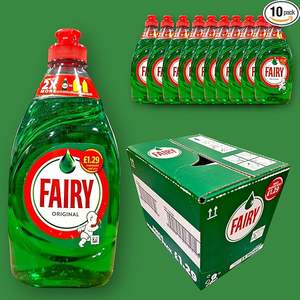 Fairy ORIGINAL Jabón Líquido para Lavar Platos 320ml ×10 Paquete de Caja |   Fórmula Concentrada para Eliminar Grasa |   Espuma de Larga Duración - Product Image 6