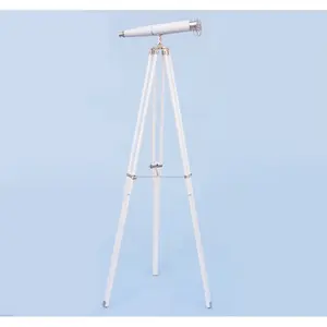 Telescopio de latón de alta calidad hecho a mano, moderno, con soporte de trípode en negro para laboratorios de ciencia náutica para uso educativo - Product Image 3