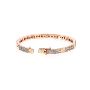 Pulsera de Oro Rosa con Diamantes - Product Image 2
