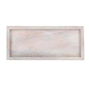 Plateau de service rectangulaire en bois fait à la main en laiton AK en couleur bois de chêne naturel grand plateau pour ustensiles de cuisine/vaisselle - Product Image 2