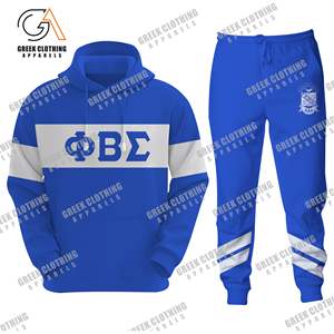 Survêtement personnalisé Phi Beta Sigma en molleton de coton brodé Fraternité Survêtements respirants pour hommes grecs de haute qualité Sororité - Product Image 1