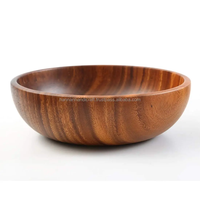 Bol à salade en bois d'acacia massif, grand format, personnalisable, de qualité alimentaire, écologique, idéal pour les fêtes, les hôtels et les restaurants, prix d'usine, vente chaude