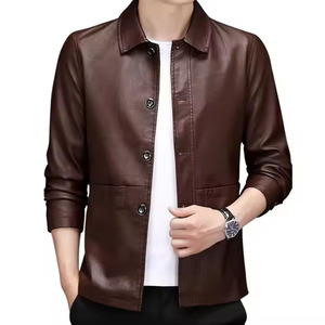 New Arrival Men's High Quality <b>Winter</b> <b>Leather</b> <b>Jacket</b> Waterproof & Windproof Customized Color/Logo Wholesale <b>jacket</b> for men 2026 - Product Image 1