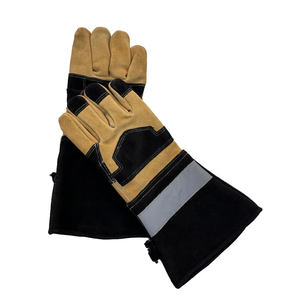 Guante de soldadura de cuero de vaca resistente a altas temperaturas soldador especial guante de trabajo antiescaldado - Product Image 2