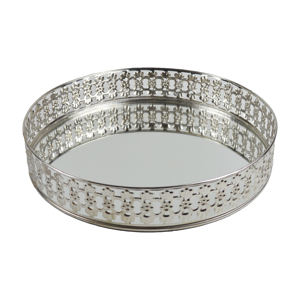 Bandeja de Servicio de Diseño Multimaterial, Decoración del Hogar, Decoración para Fiestas, Bodas y Festividades, Bandeja de Metal Sólido - Product Image 3